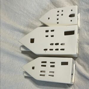 White Ceramic House Set